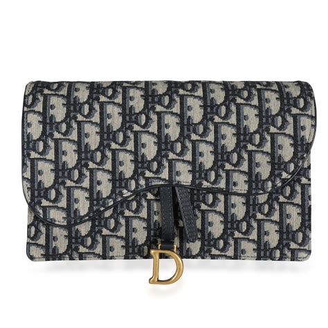 saddle pouch blue dior oblique jacquard